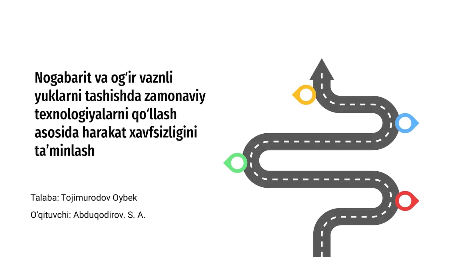 Nogabarit va og‘ir yuklarni tashishda zamonaviy texnologiyalarni qo‘llash