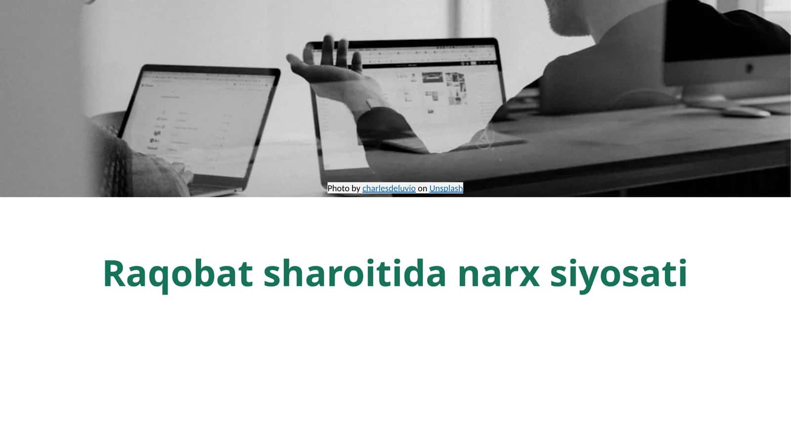 Raqobat sharoitida narx siyosati