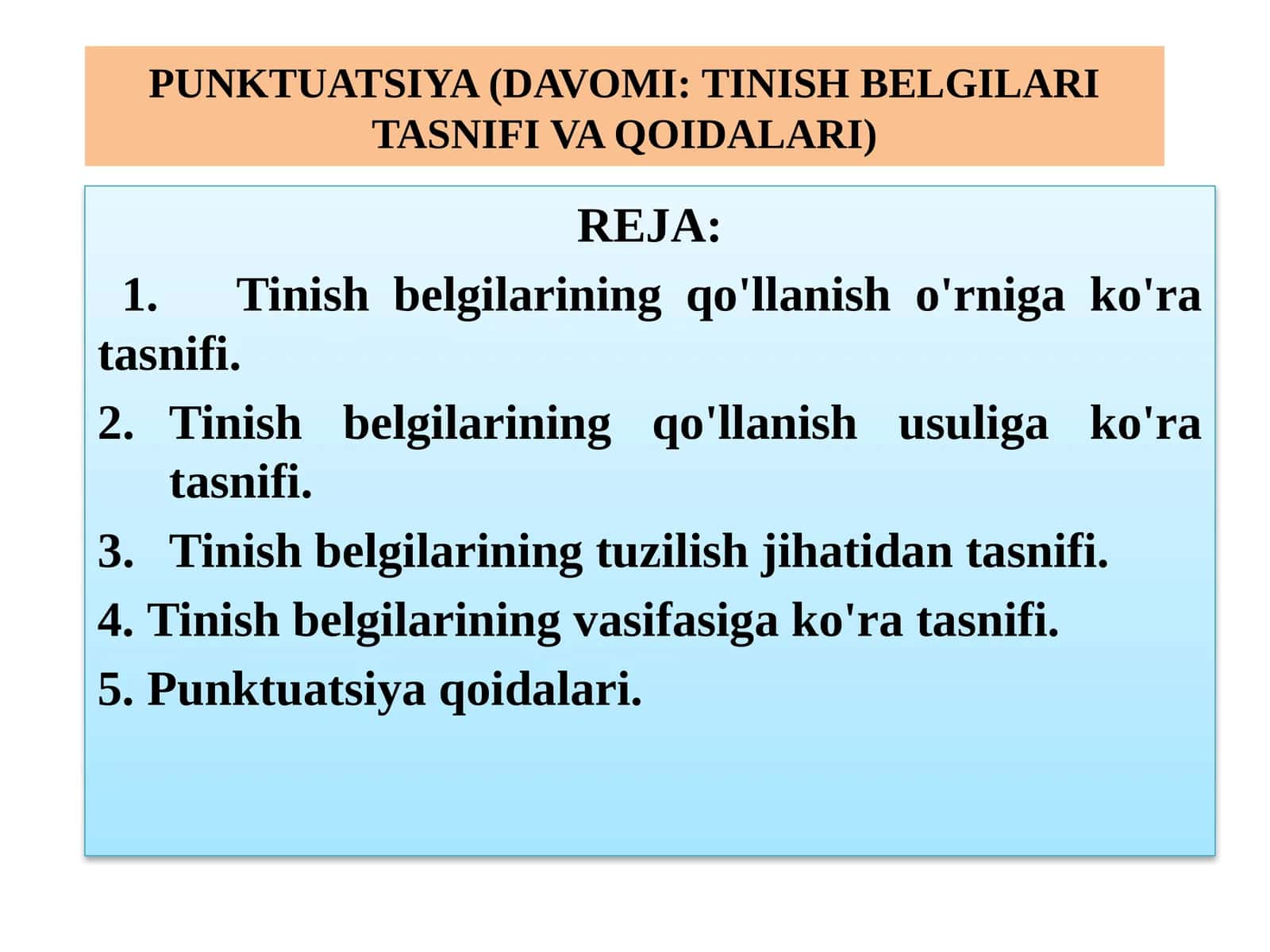 TINISH BELGILARI TASNIFI
