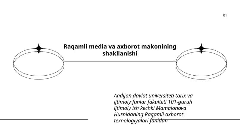 Raqamli media va axborot makonining shakllanishi
