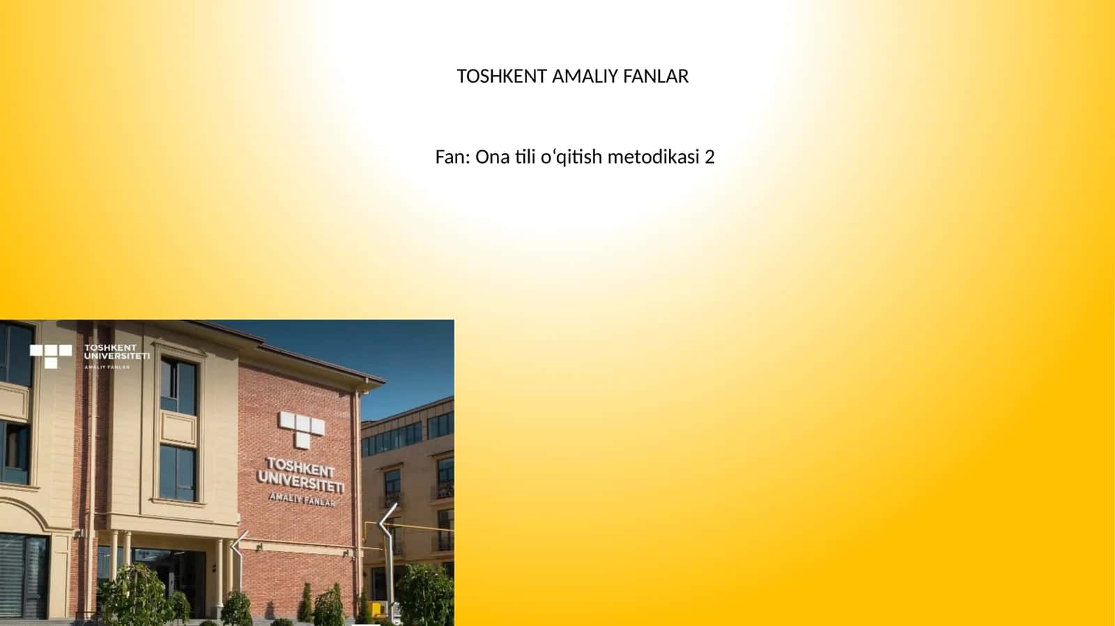 Ona tili o‘qitish metodikasi 2