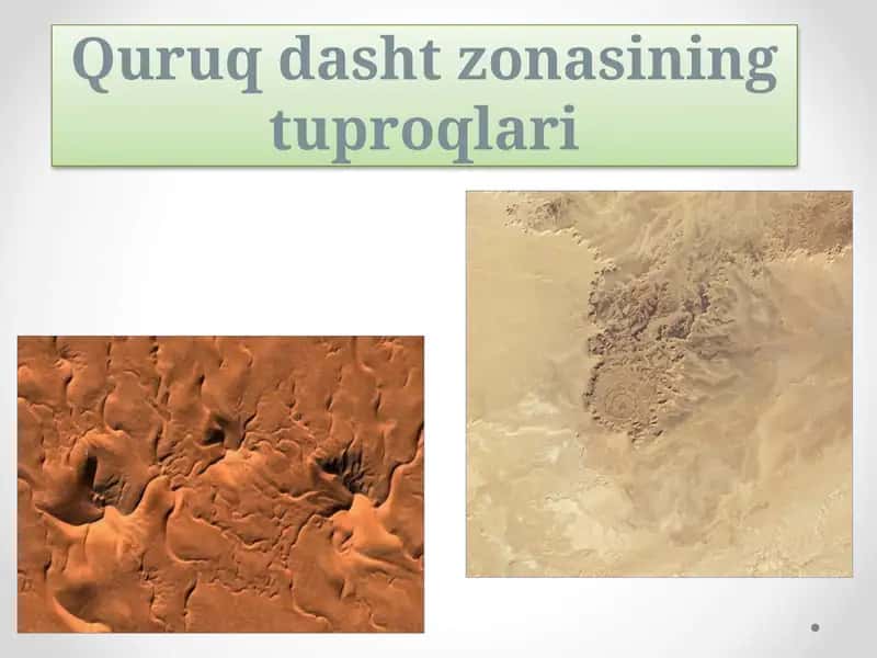 Quruqdasht zonasining tuproqlari