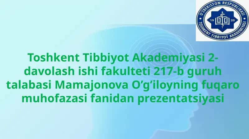 Tabbiy, texnogen, ekologik va ijtimoiy tusdagi favqulodda vaziyatlarda hayot faoliyati xavfsizligi