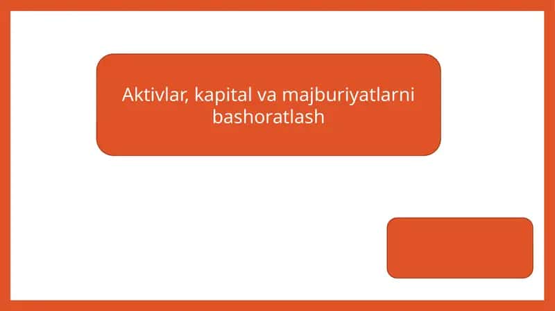 Aktivlar, kapital va majburiyatlarni bashoratlash