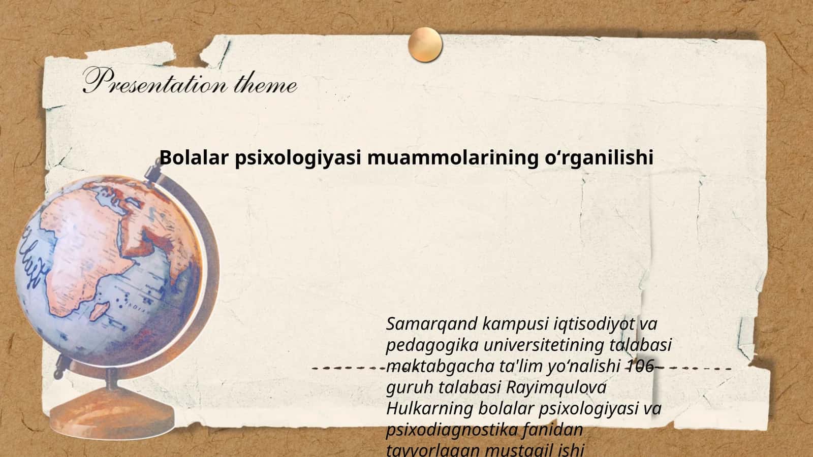 Bolalar psixologiyasi muammolarining oʻrganilishi