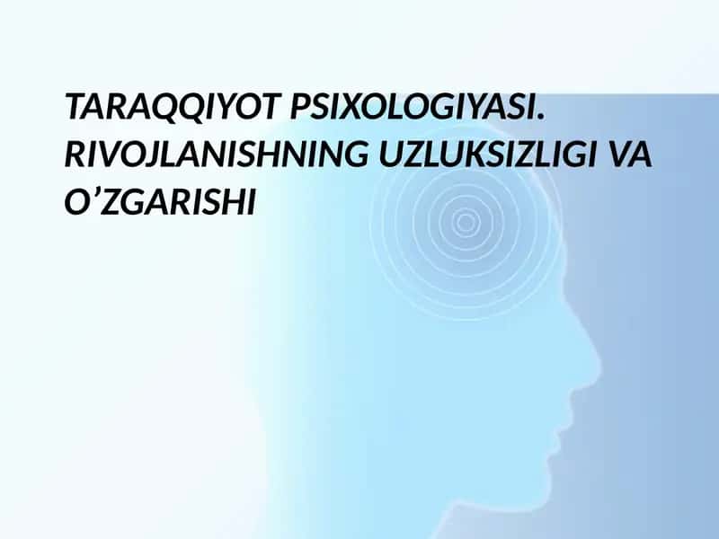 Taraqqiyot Psixologiyasi