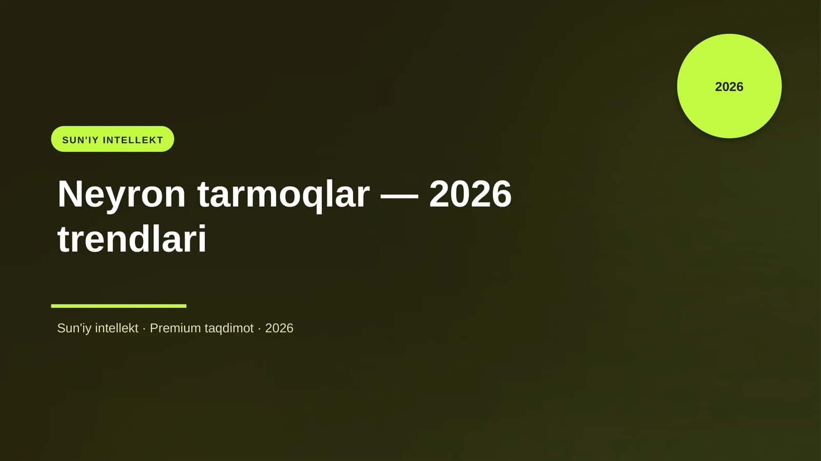 Sun'IY INTELLEKT