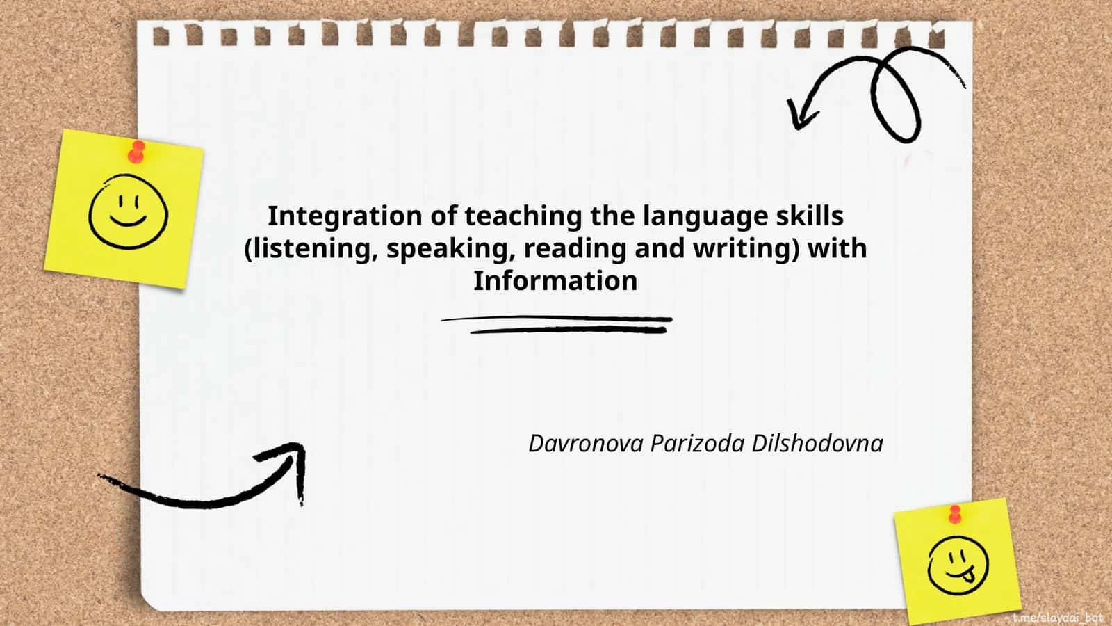 Integration of Teaching Language Skills with Information