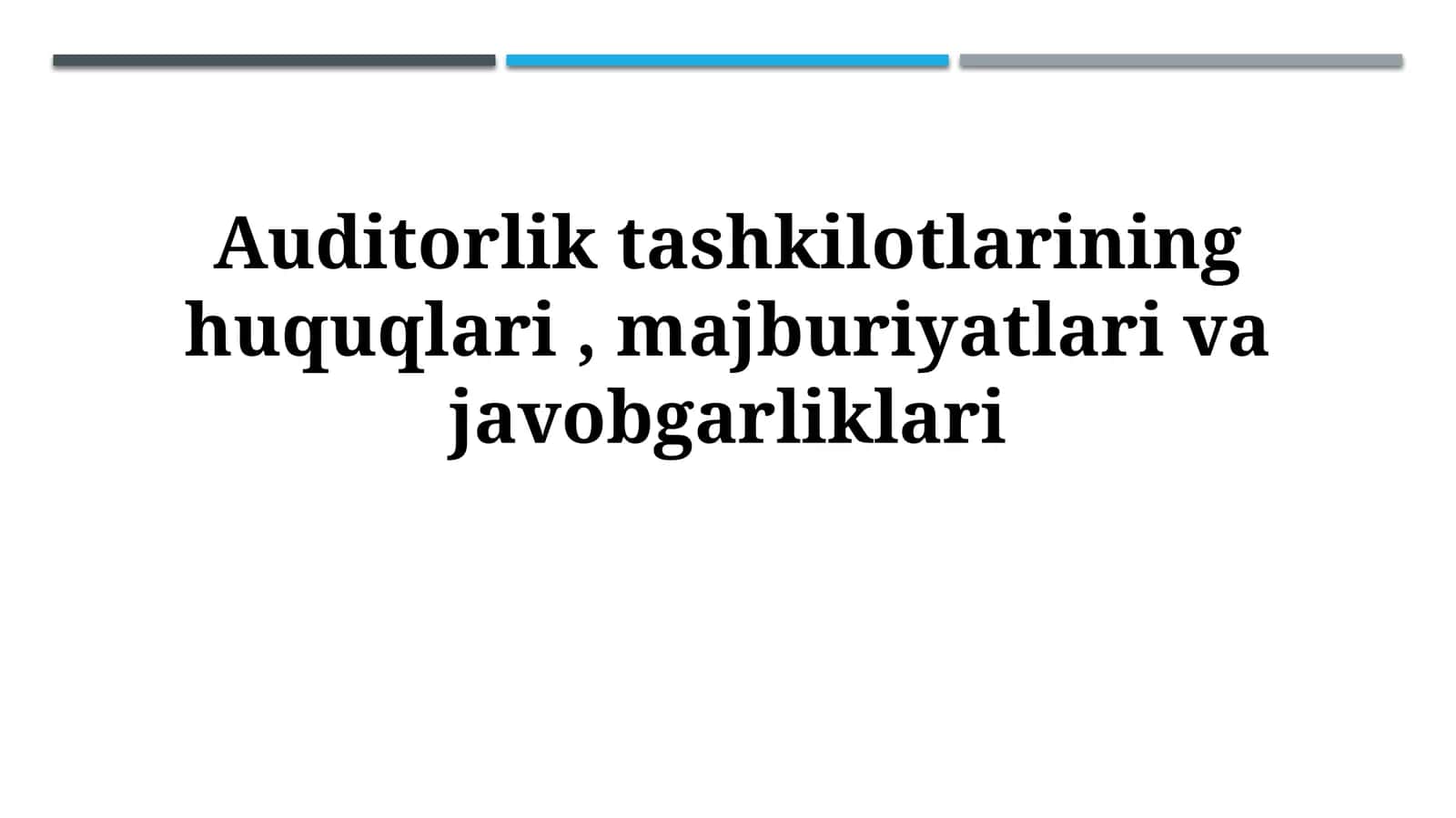 Auditorlik tashkilotlarining huquqlari