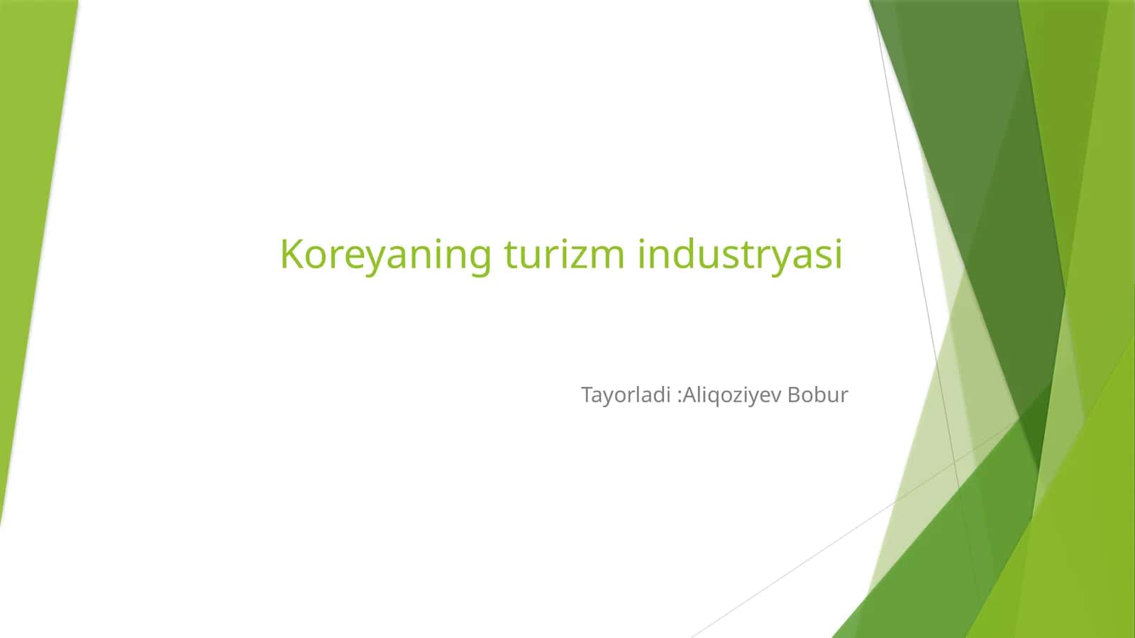 Koreyaning turizm industryasi