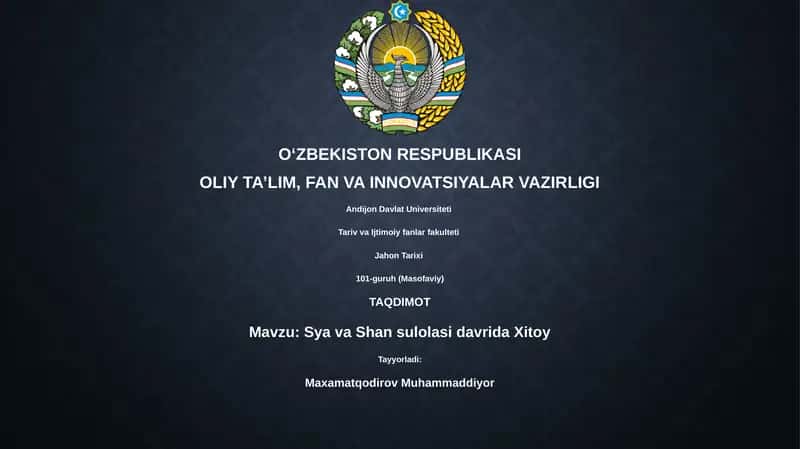 Xia va Shang sulolasi davrida Xitoy