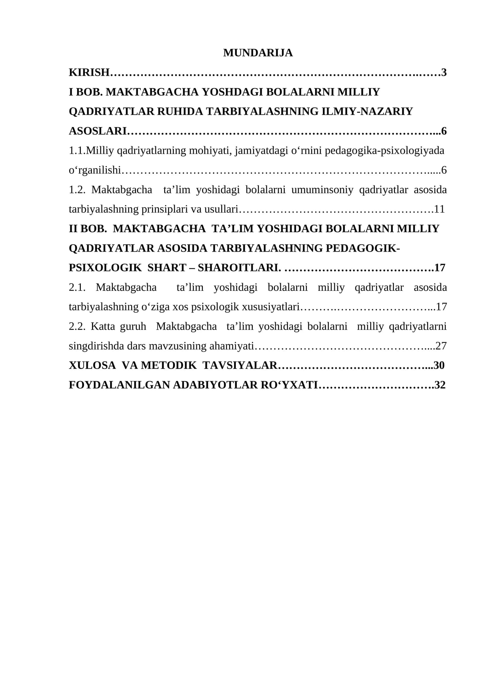 MAKTABGACHA TA’LIM YOSHIDAGI BOLALARNI MILLIY QADRIYATLAR ASOSIDA TARBIYALASHNING PEDAGOGIK-PSIXOLOGIK SHART – SHAROITLARI