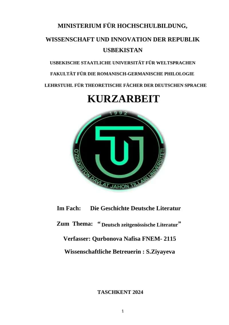 Die Geschichte Deutsche Literatur