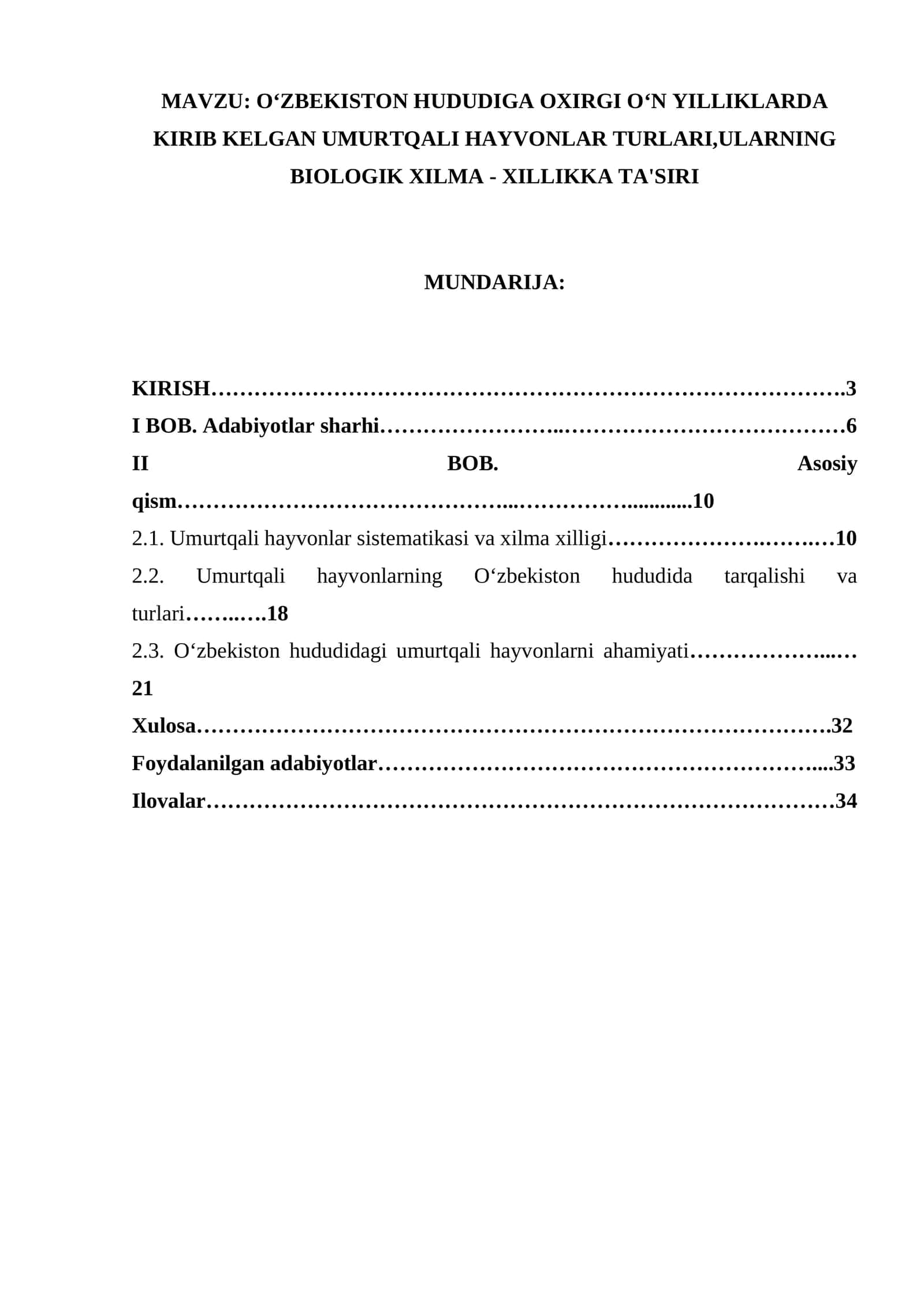Umurtqali Hayvonlarning Xilma-Xilligi va Tarixi