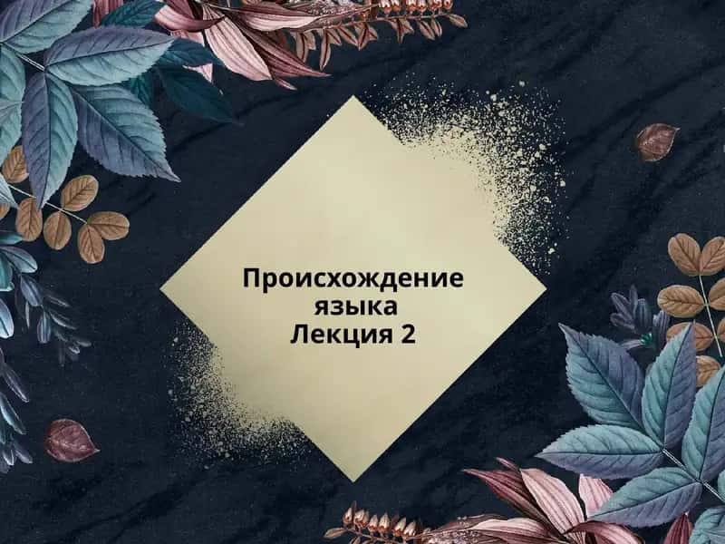 Происхождение языка