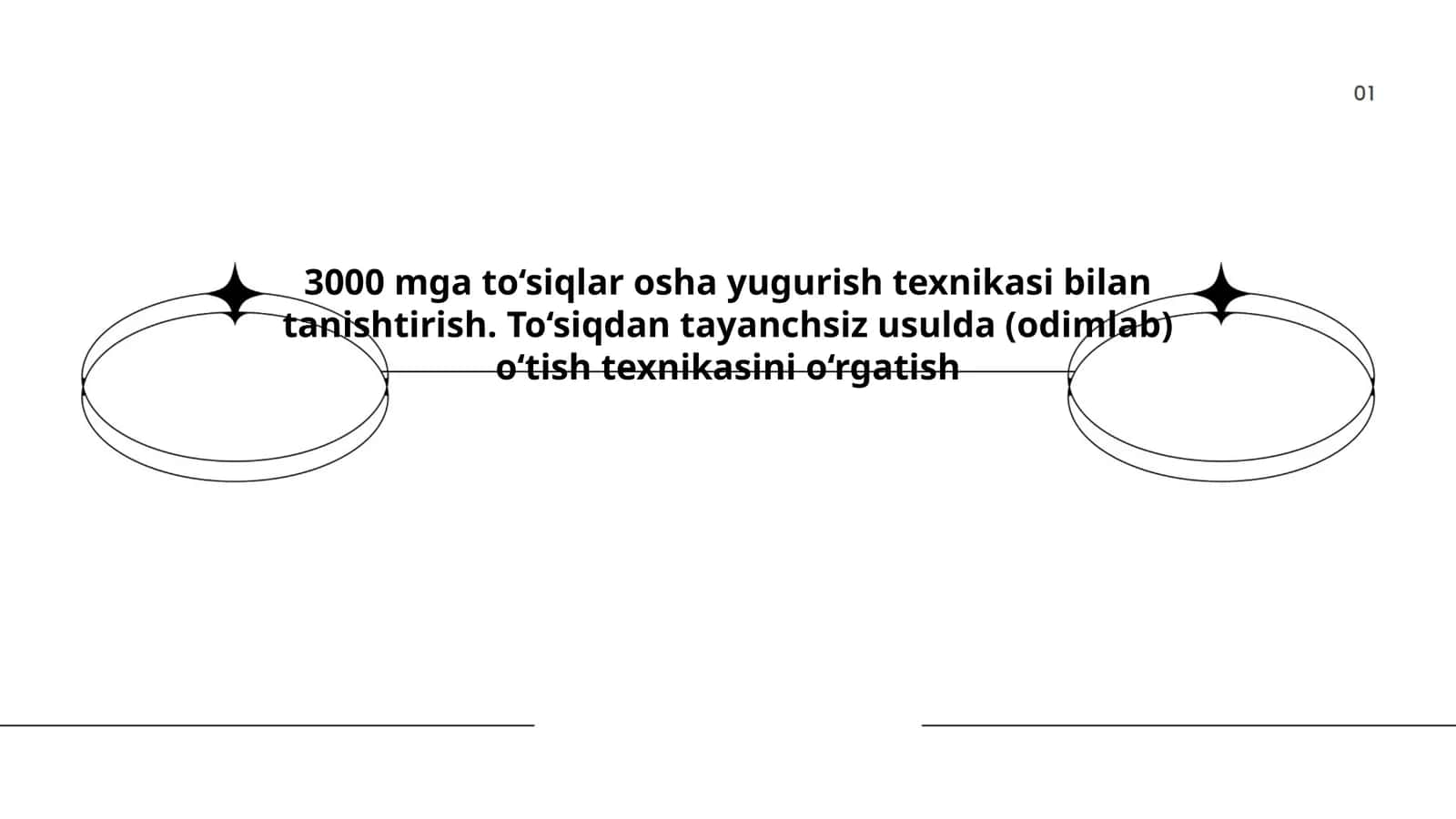 3000 mga to‘siqlar osha yugurish texnikasi bilan tanishtirish