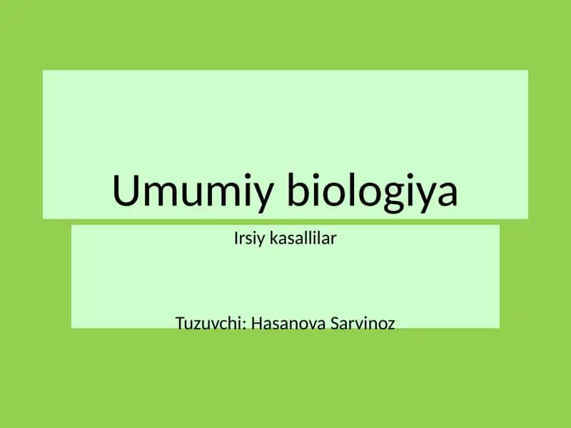 Umumiy biologiya