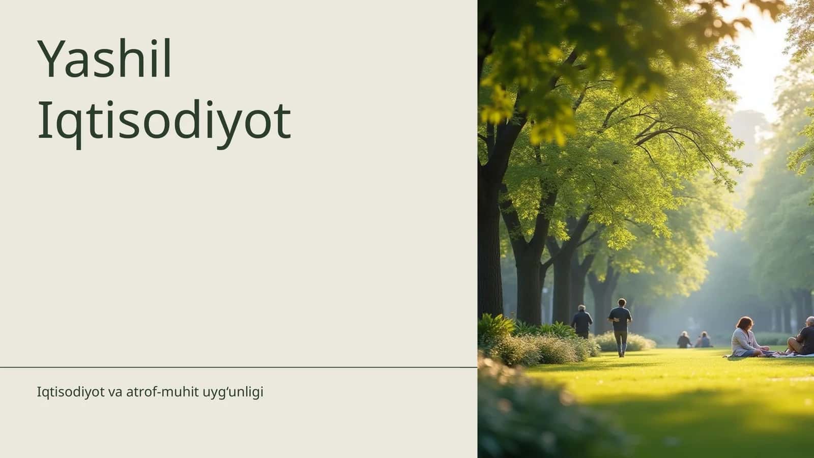Yashil Iqtisodiyot