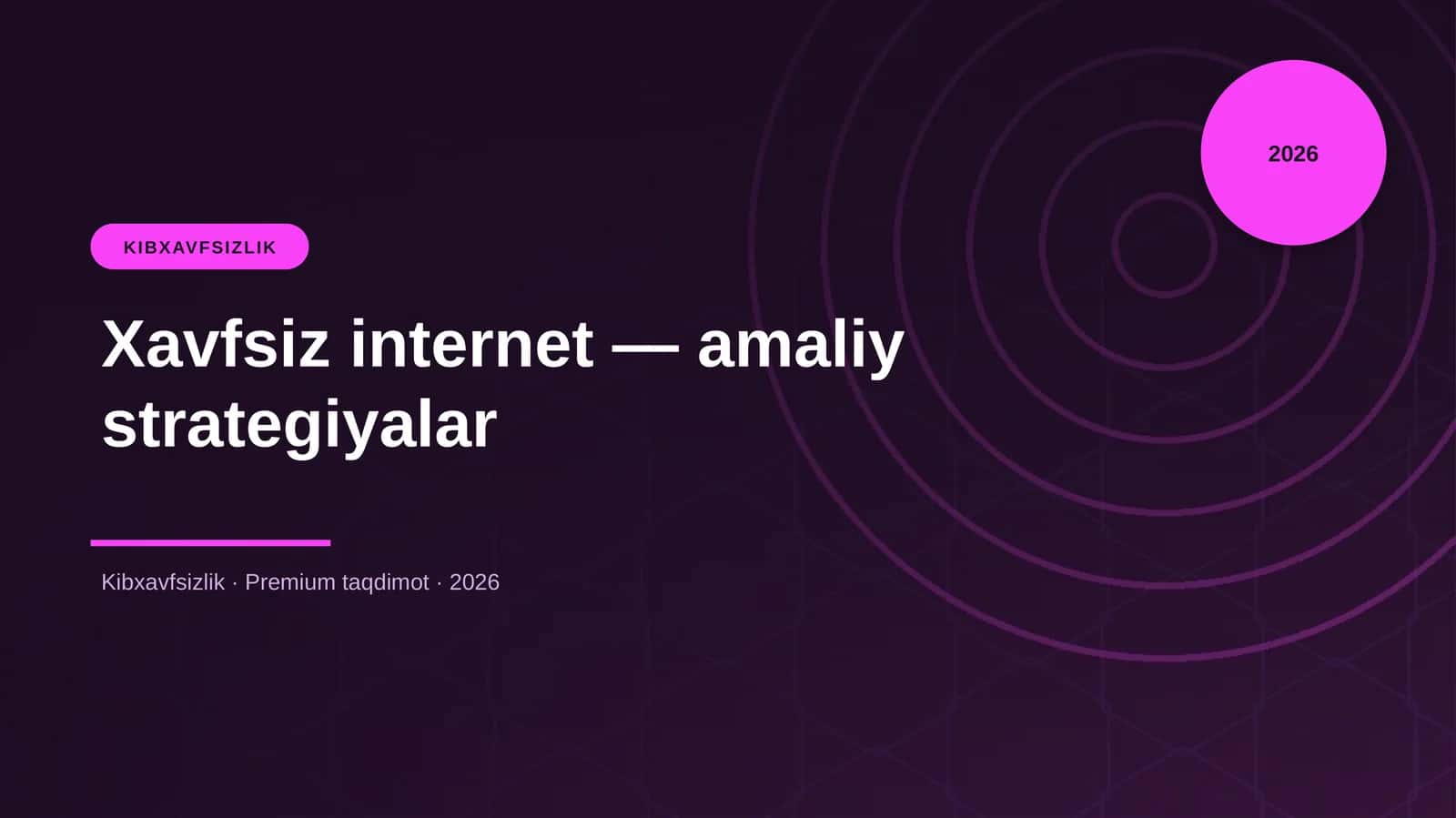 Xavfsiz internet — amaliy strategiyalar