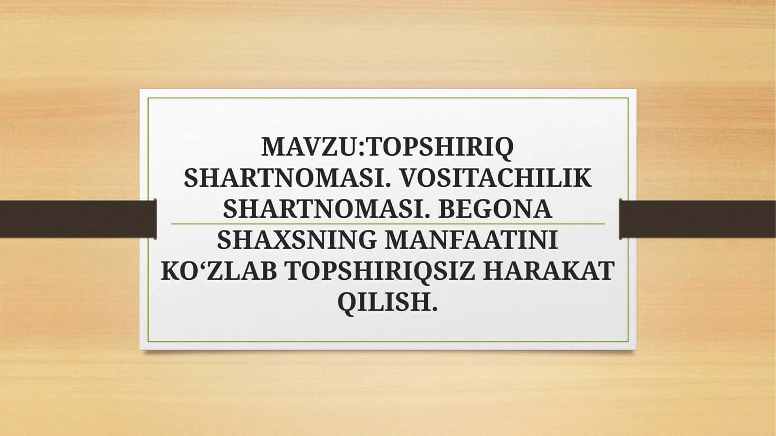 TOPSHIRIQ SHARTNOMASI