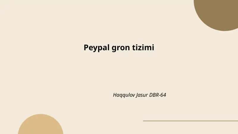 PayPal tizimi