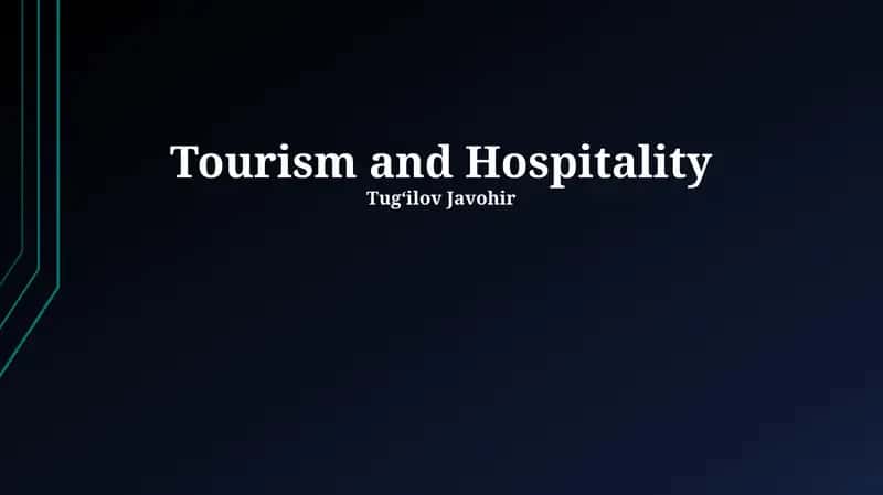 The Landscape of Tourism and Hospitality: Past, Present, and Future