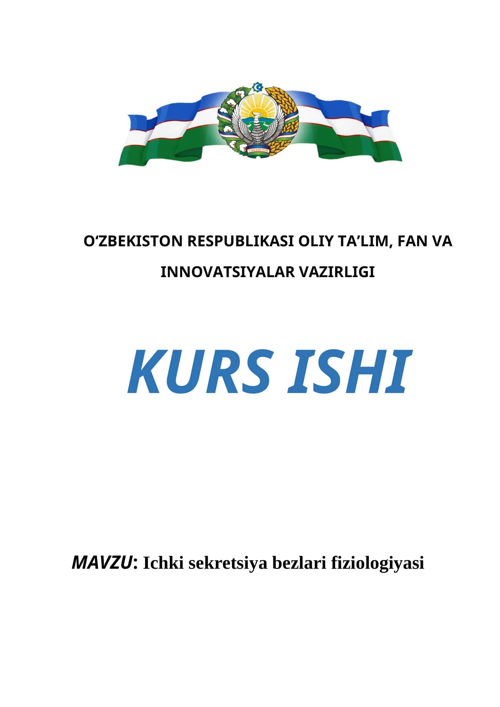 Ichki sekretsiya bezlari fiziologiyasi