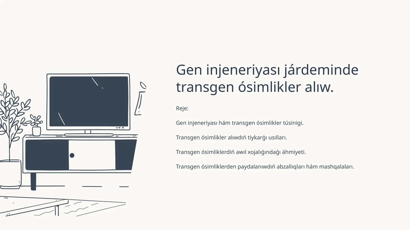 Gen injeneriyası járdeminde transgen ósimlikler alıw