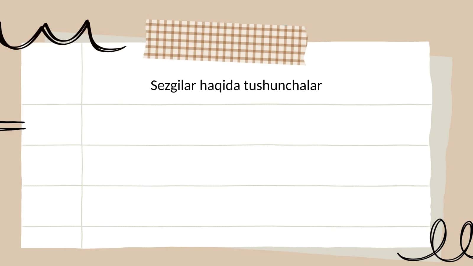 Sezgilar haqida tushunchalar