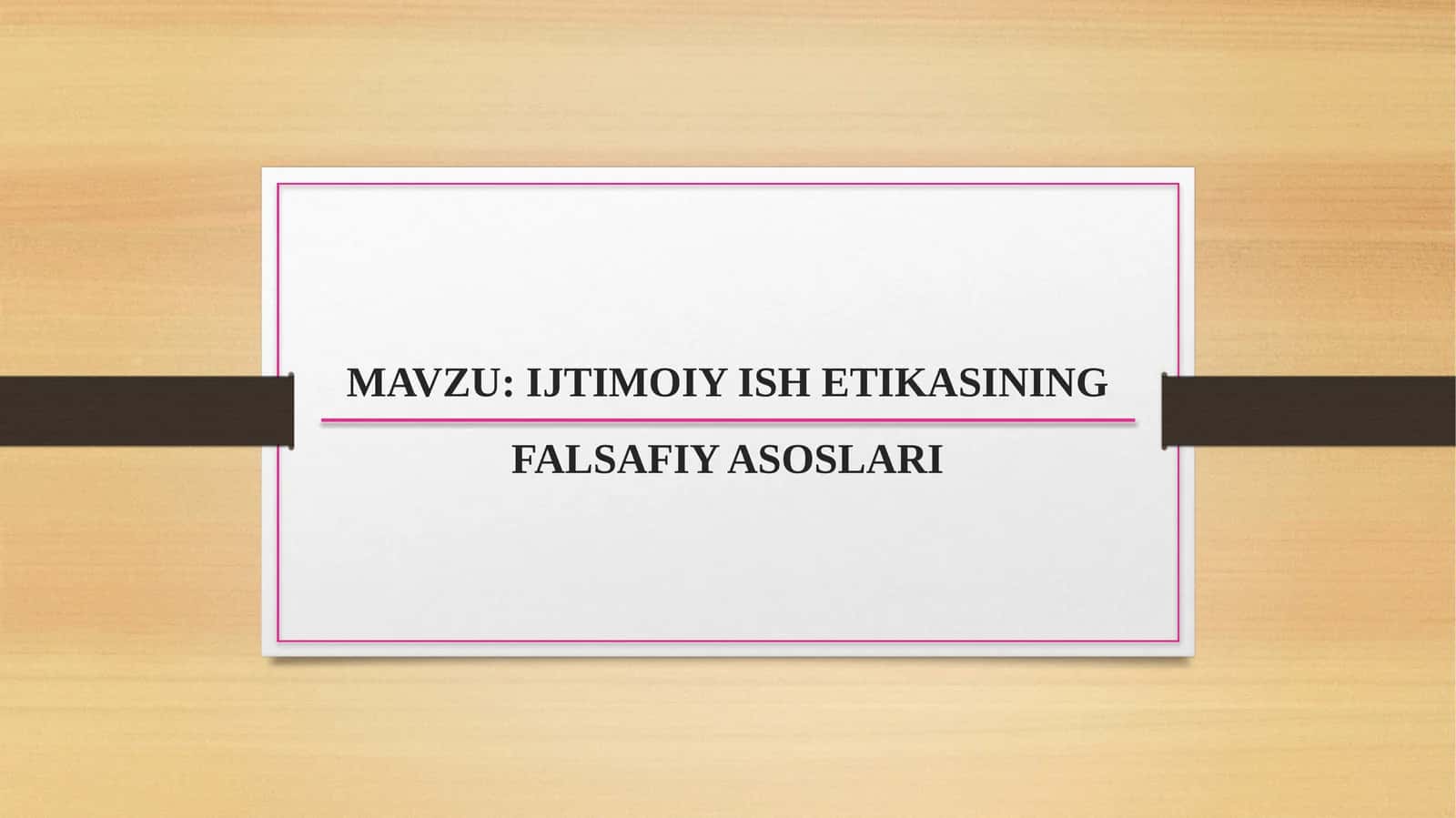 AXLOQIY TA'LIMOTLAR TARIXI