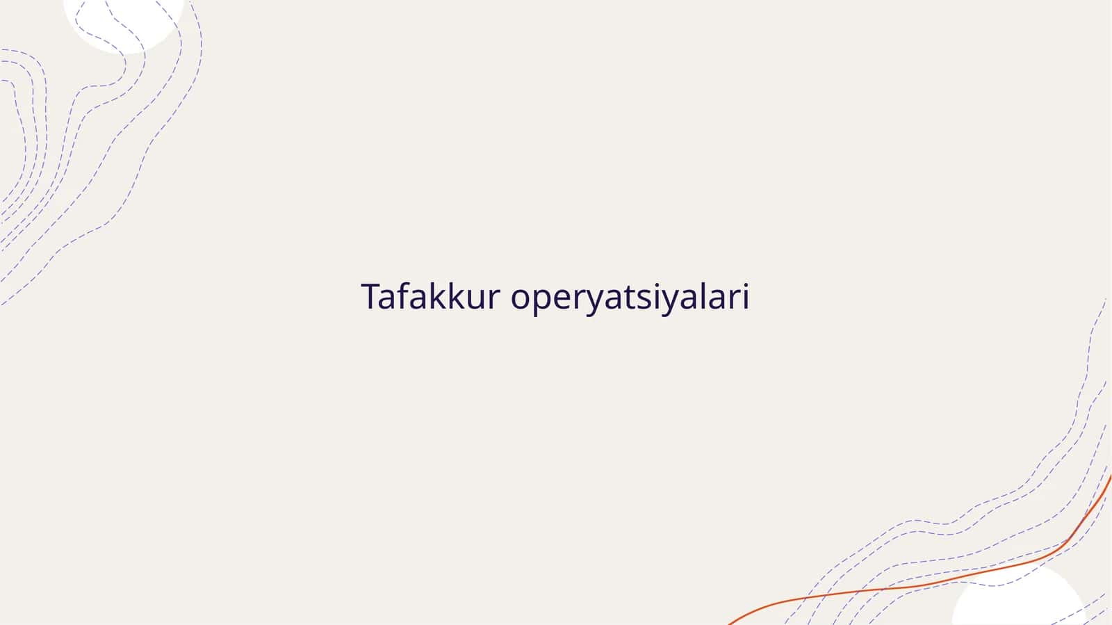 Tafakkur operyatsiyalari