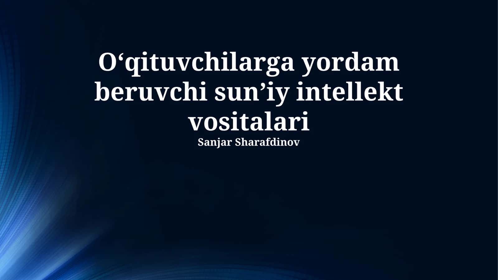 Sun'iy intellekt vositalari uchun dastur