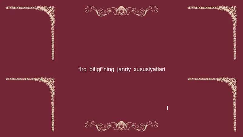 Irq bitigi