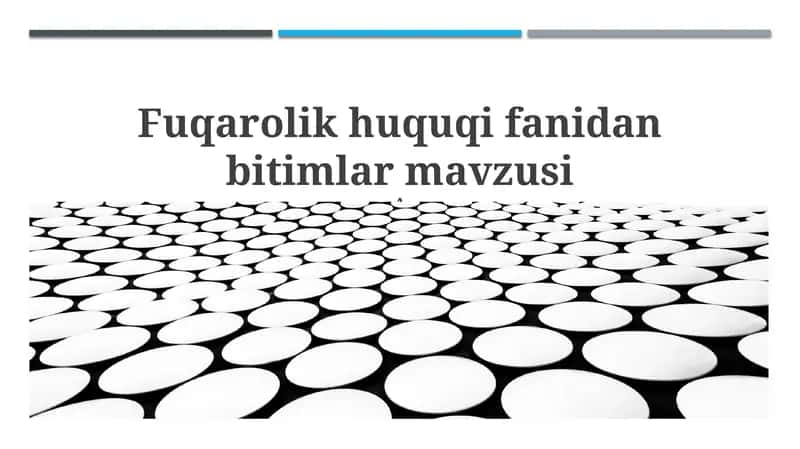 Fuqarolik huquqi fanidan bitimlar mavzusi