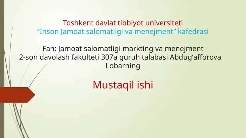 Statistik Tadqiqotlar natijalarini baholash