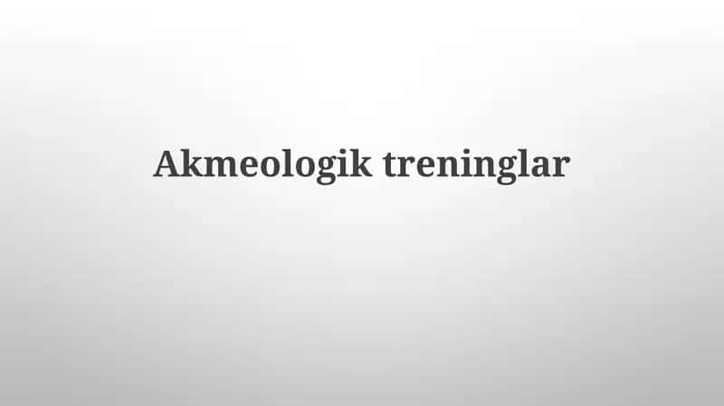 Akmeologiktreninglar