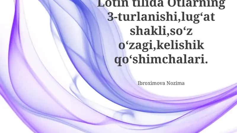 3-turkum otlar: Kirish