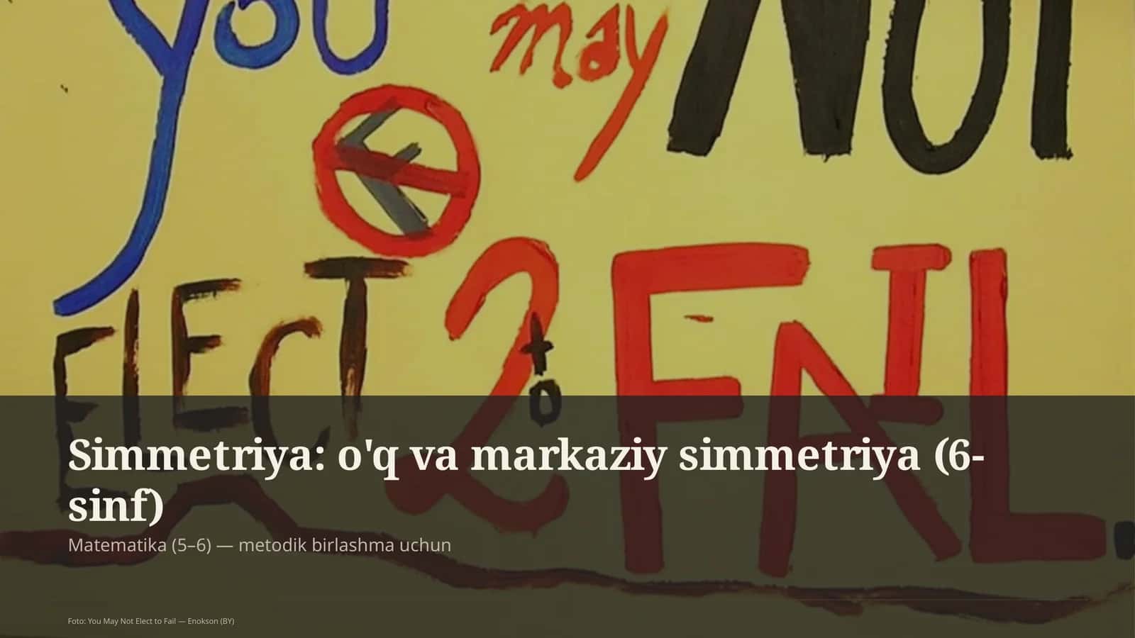 Simmetriya: o'q va markaziy simmetriya (6-sinf)