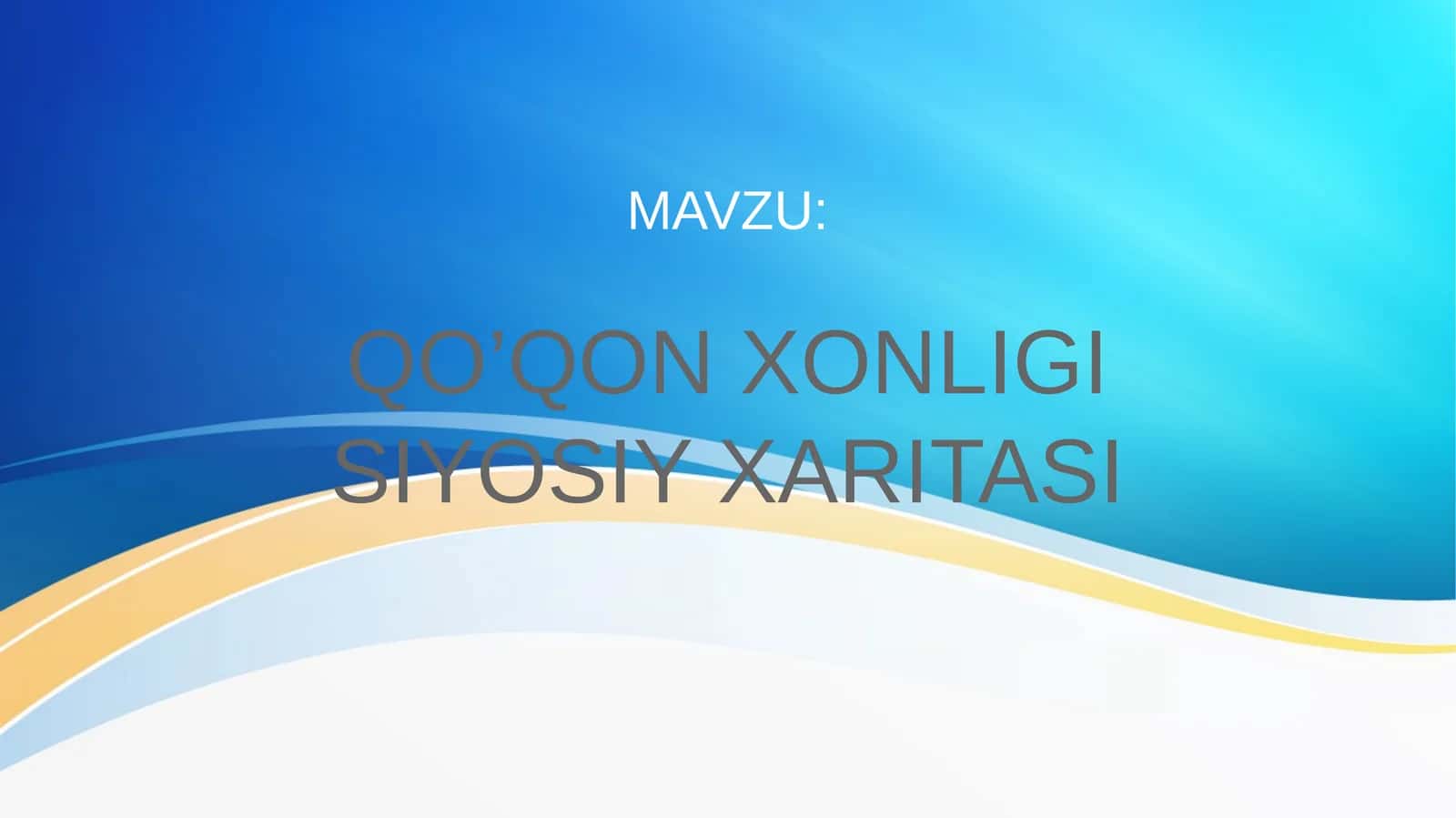 QO’QON XONLIGI SIYOSIY XARITASI
