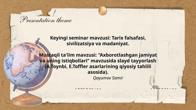 Axborotlashgan jamiyat va uning istiqbollari