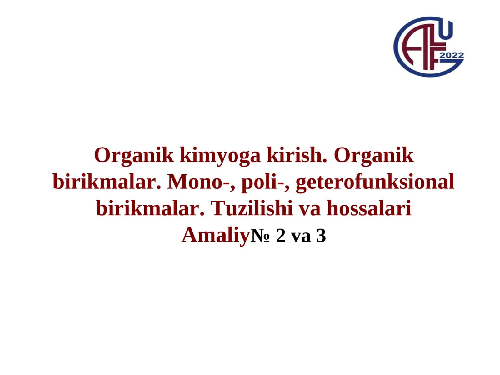 Organik kimyoga kirish