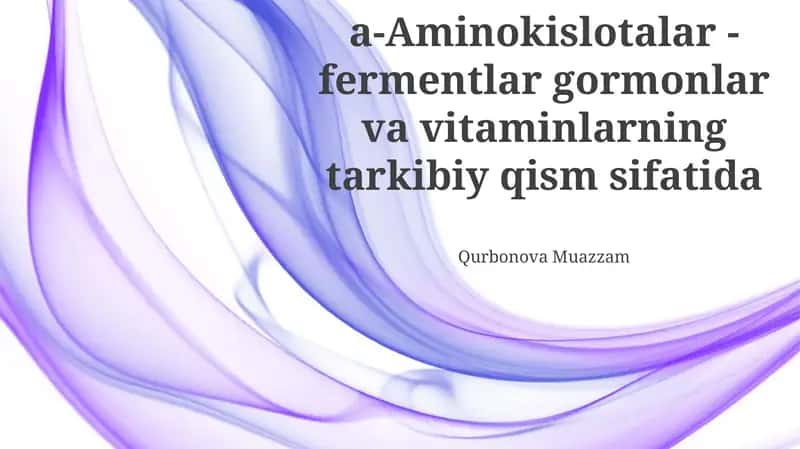 A-Aminokislotalar