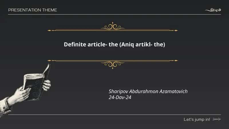 Aniq artikl- the