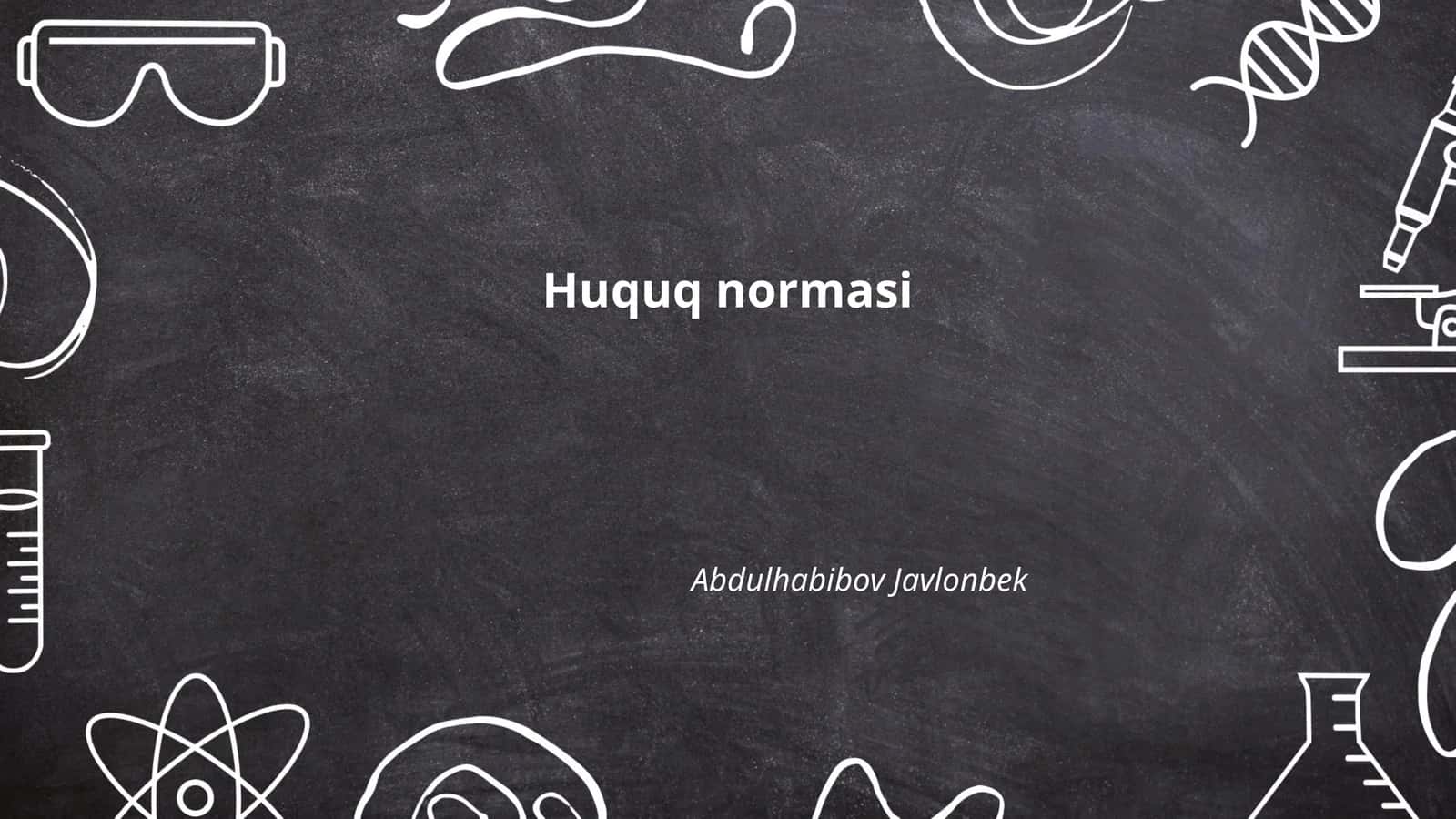 Huquq normasi