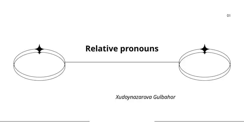 Relative pronouns