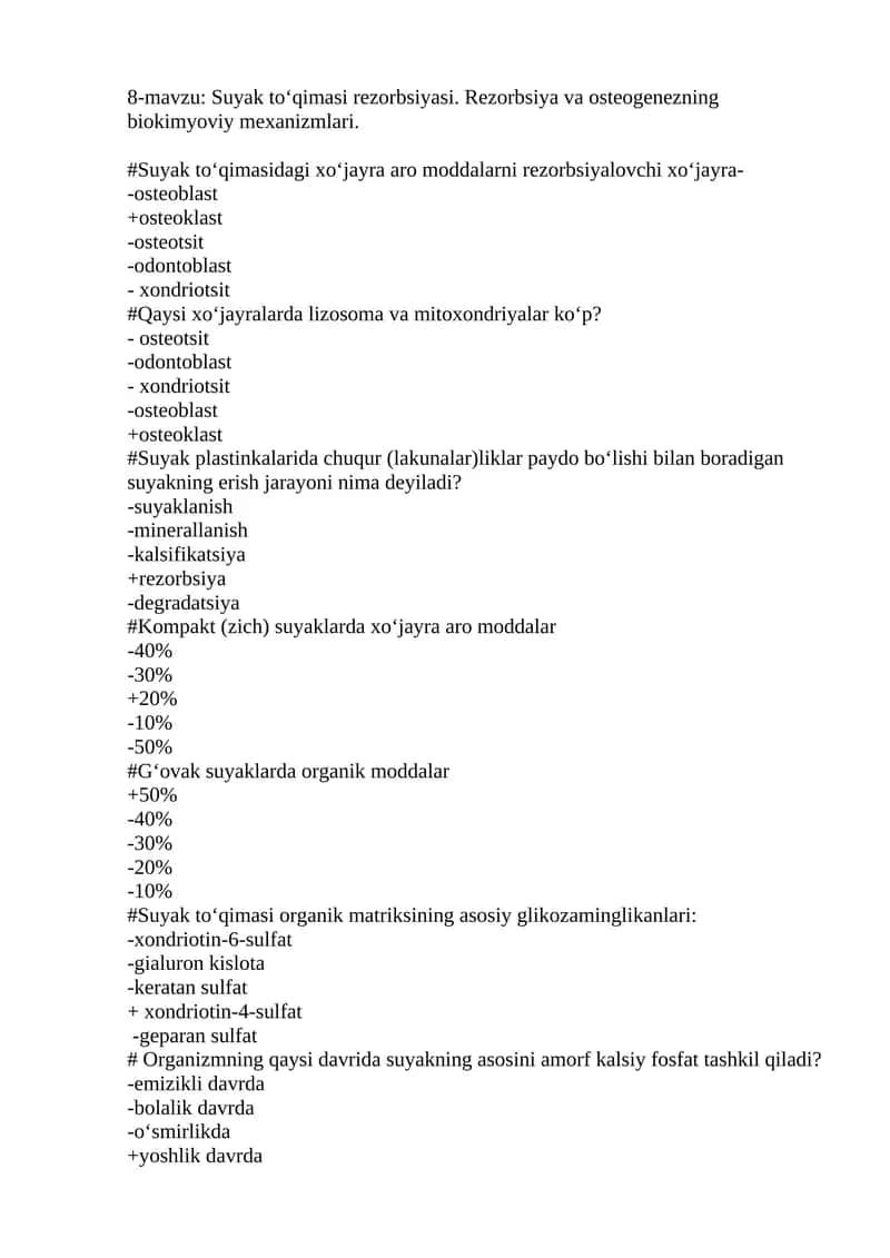 Suyak to‘qimasi rezorbsiyasi