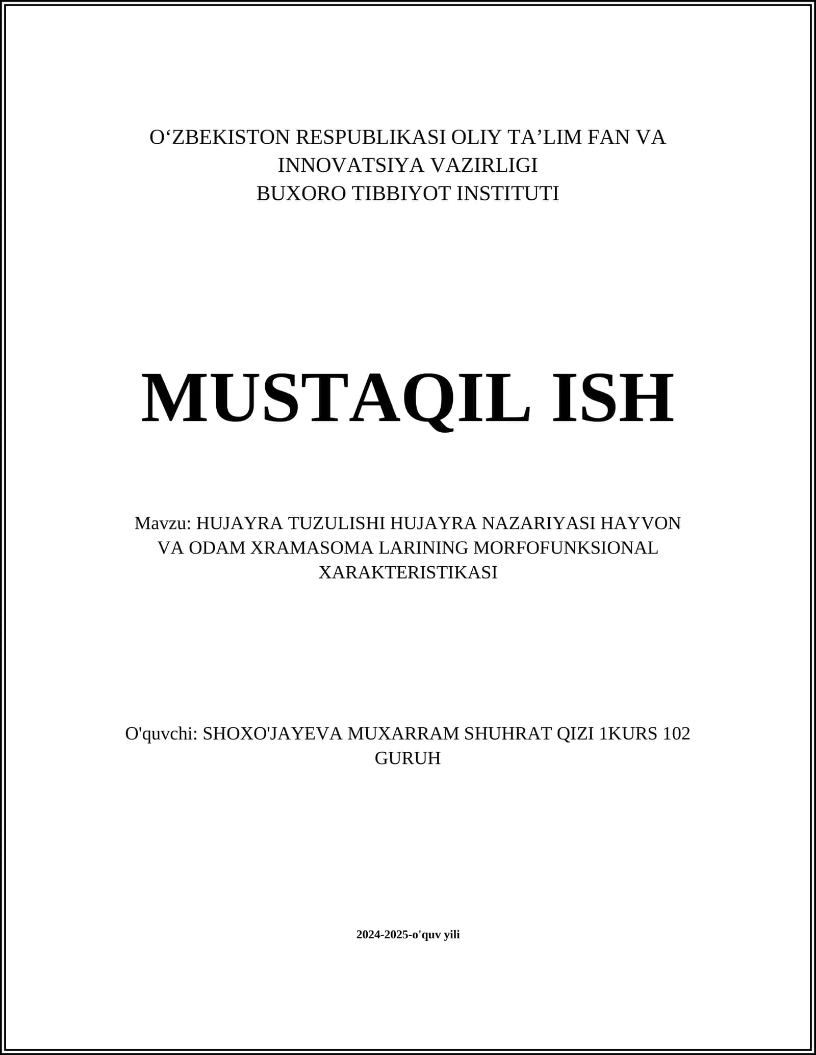 HUJAYRA TUZULISHI HUJAYRA NAZARIYASI