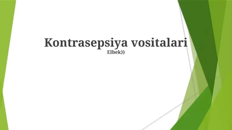 Kontrasepsiya vositalari
