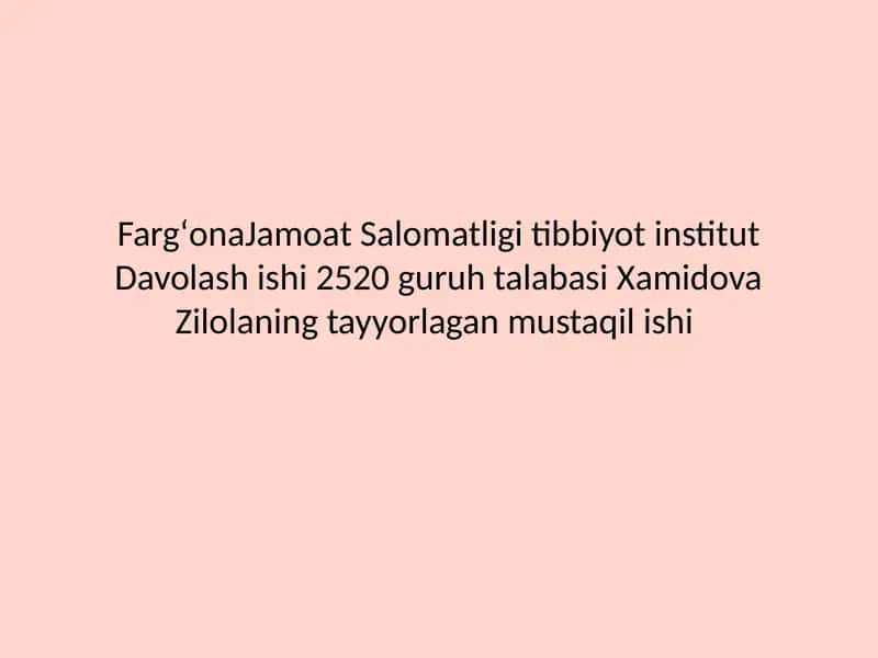 Chanoq A'zolari Innervatsiyasi va Kasalliklari