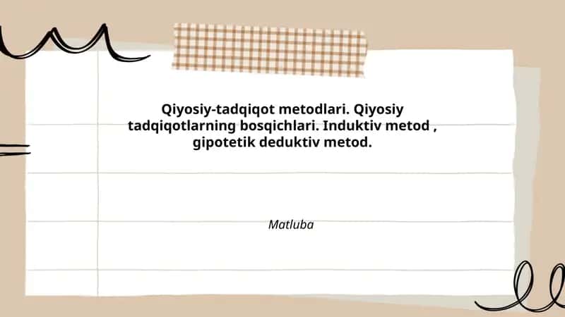 Qiyosiy-tadqiqot metodlari